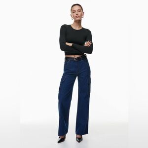 Denim Forum The Farrah Cargo Hi-rise Jean Size 25